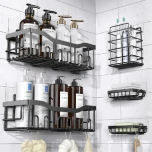 Todo en Uno: El Organizador Definitivo para Ducha y Baño 5 en 1